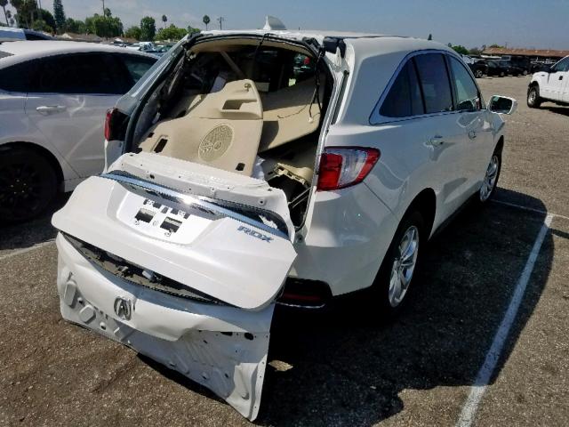 5J8TB3H39GL000483 - 2016 ACURA RDX WHITE photo 4