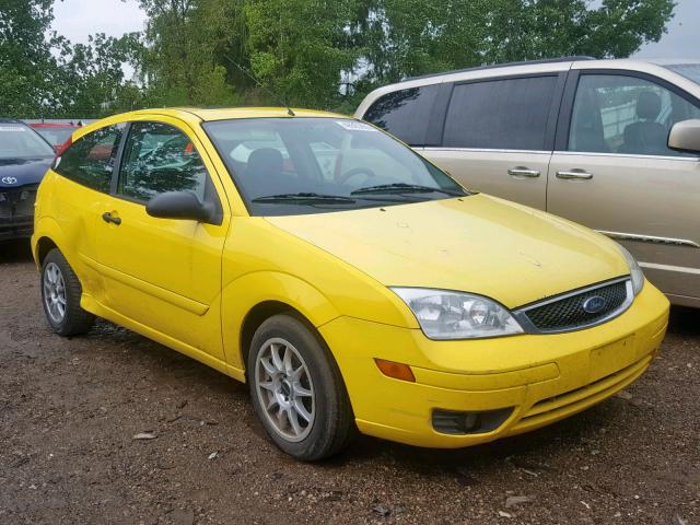 3FAFP31N35R135116 - 2005 FORD FOCUS ZX3 YELLOW photo 1