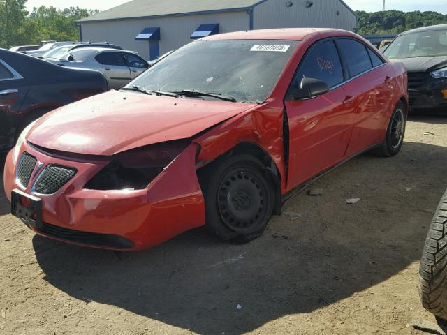 1G2ZF58B774129062 - 2007 PONTIAC G6 VALUE L RED photo 2