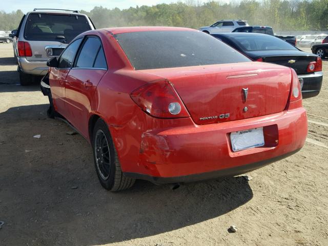 1G2ZF58B774129062 - 2007 PONTIAC G6 VALUE L RED photo 3