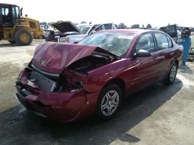 1G1ZS58F67F251175 - 2007 CHEVROLET MALIBU LS მუქწითელი ფოტო 2