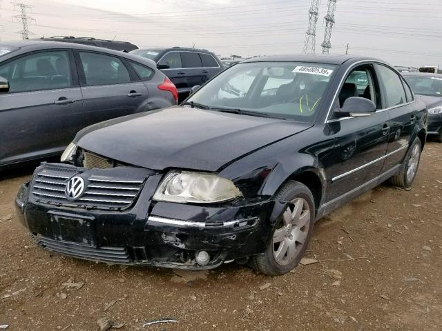 WVWAD63B55E072735 - 2005 VOLKSWAGEN PASSAT GLS BLACK photo 2