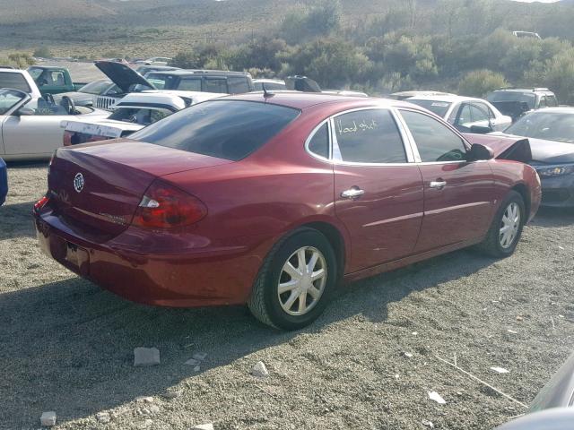 2G4WD582361112740 - 2006 BUICK LACROSSE C RED photo 4