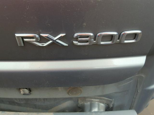 JT6HF10U1Y0120175 - 2000 LEXUS RX 300 GRAY photo 9