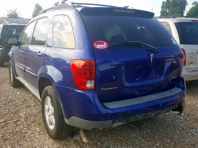 2CKDL73FX66028334 - 2006 PONTIAC TORRENT BLUE photo 3