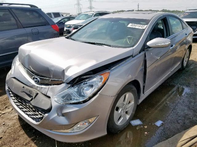 KMHEC4A45BA002289 - 2011 HYUNDAI SONATA HYB GRAY photo 2