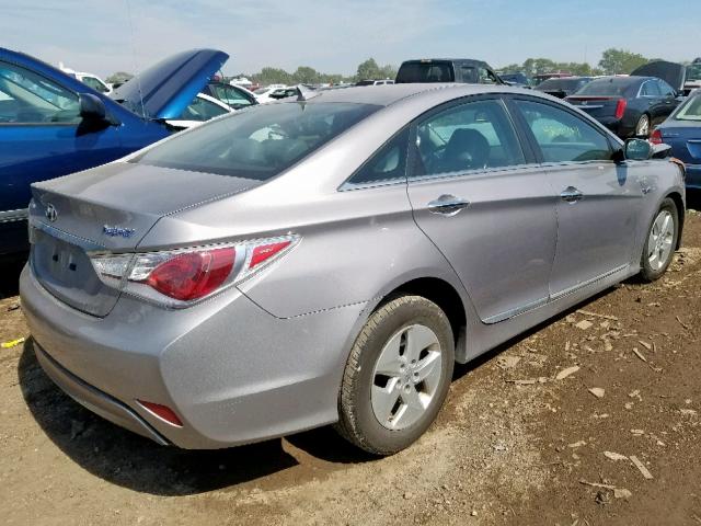 KMHEC4A45BA002289 - 2011 HYUNDAI SONATA HYB GRAY photo 4