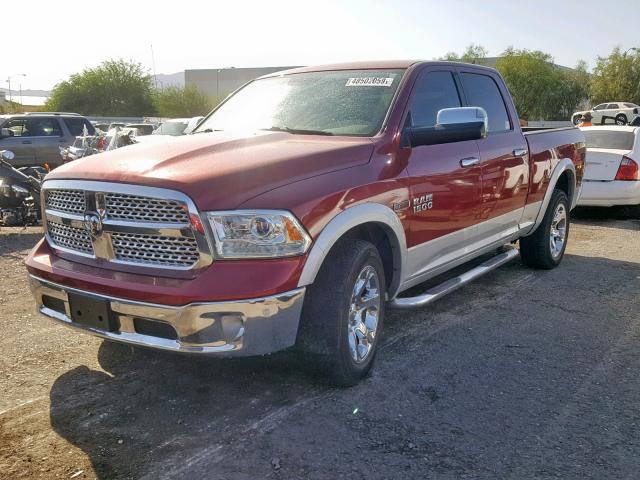 1C6RR7VM7FS666908 - 2015 RAM 1500 LARAM RED photo 2