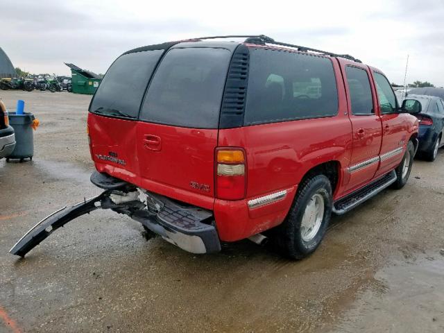 3GKEC16T91G104041 - 2001 GMC YUKON XL C RED photo 4