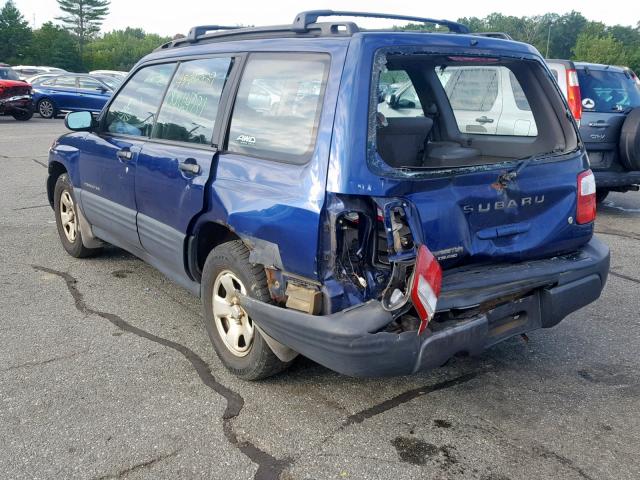 JF1SF63521H752115 - 2001 SUBARU FORESTER L BLUE photo 3