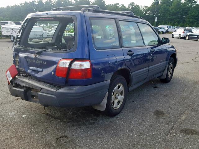 JF1SF63521H752115 - 2001 SUBARU FORESTER L BLUE photo 4