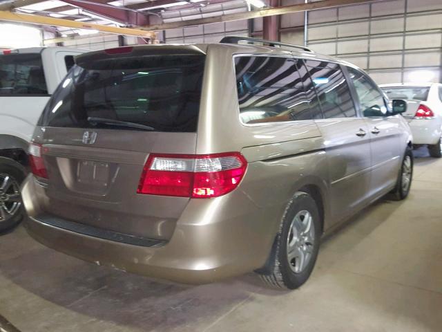 5FNRL38777B416740 - 2007 HONDA ODYSSEY EX TAN photo 4