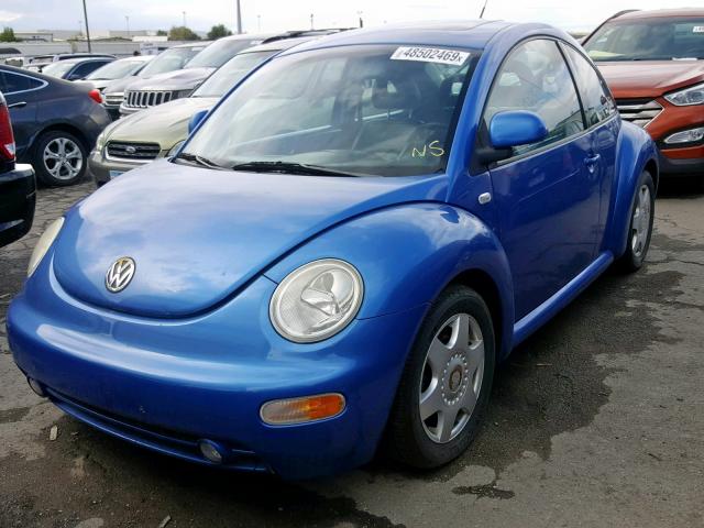 3VWCF21C5YM437949 - 2000 VOLKSWAGEN NEW BEETLE ლურჯი ფოტო 2