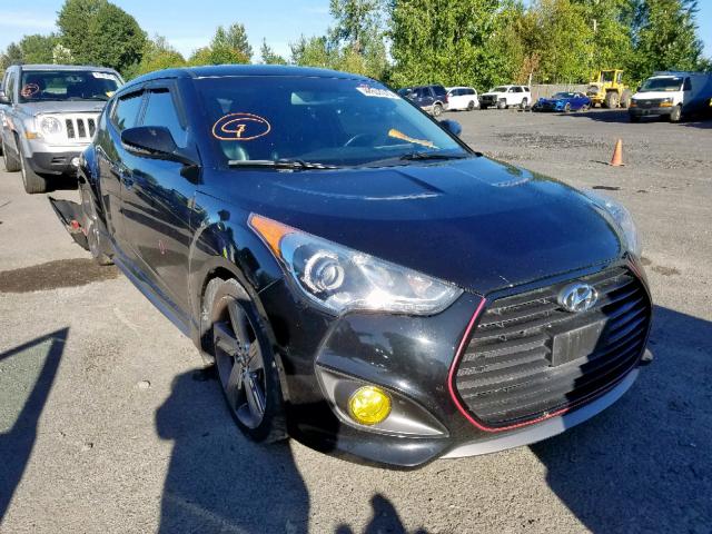 KMHTC6AE1DU171156 - 2013 HYUNDAI VELOSTER T BLACK photo 1