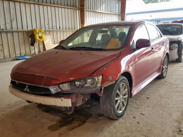 JA32U2FU5GU006512 - 2016 MITSUBISHI LANCER ES MAROON photo 2