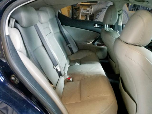 JTHCK262775008717 - 2007 LEXUS IS 250 BLUE photo 6