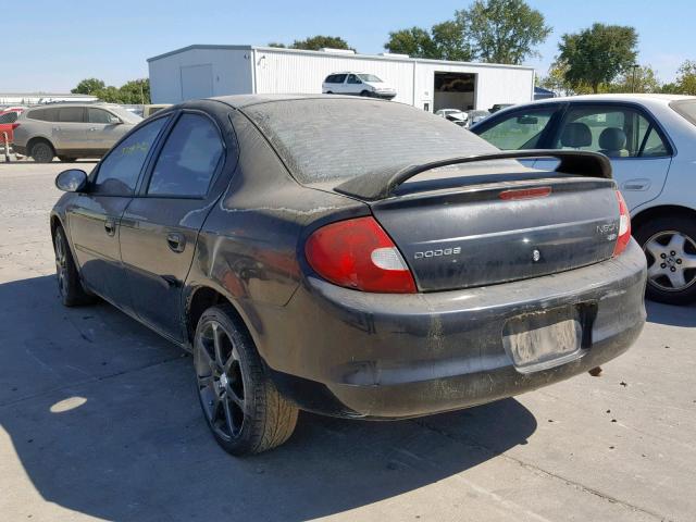 1B3ES56C72D651511 - 2002 DODGE NEON ES BLACK photo 3