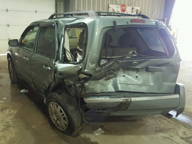 4M2YU91177KJ14993 - 2007 MERCURY MARINER LU GREEN photo 3