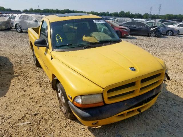 1B7FL26X4XS270039 - 1999 DODGE DAKOTA YELLOW photo 1