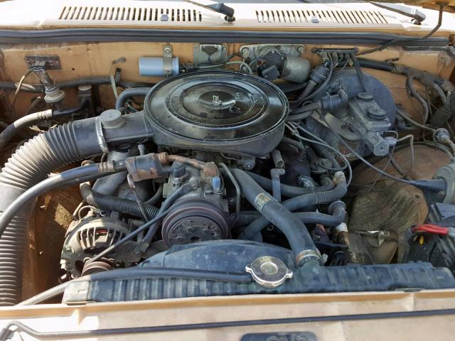 1B7GR14M7HS425044 - 1987 DODGE DAKOTA BROWN photo 7