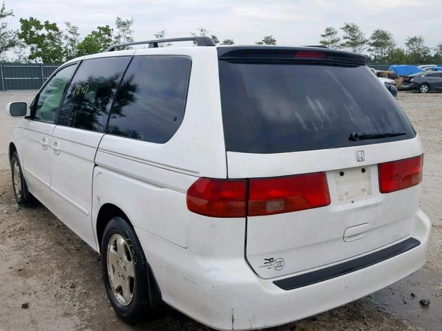 2HKRL18691H562982 - 2001 HONDA ODYSSEY EX WHITE photo 3