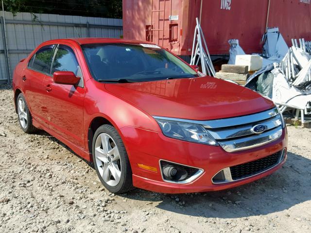 3FAHP0KC4AR385186 - 2010 FORD FUSION SPO RED photo 1