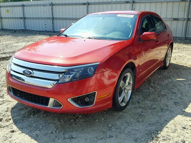 3FAHP0KC4AR385186 - 2010 FORD FUSION SPO RED photo 2