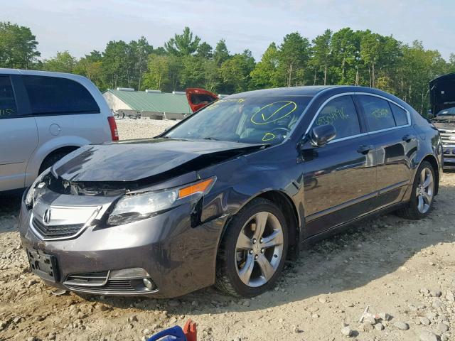 19UUA8F7XDA002549 - 2013 ACURA TL ADVANCE GRAY photo 2