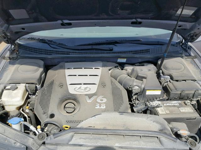 KMHFC46F77A218361 - 2007 HYUNDAI AZERA SE GRAY photo 7