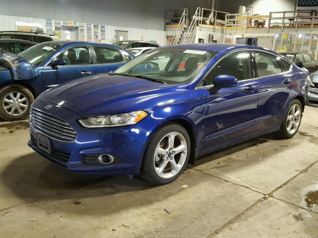 3FA6P0G75GR339474 - 2016 FORD FUSION S BLUE photo 2