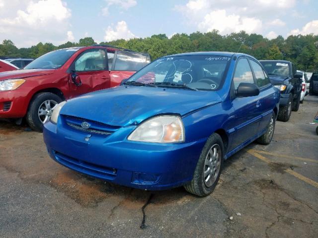 KNADC125656374685 - 2005 KIA RIO BLUE photo 2