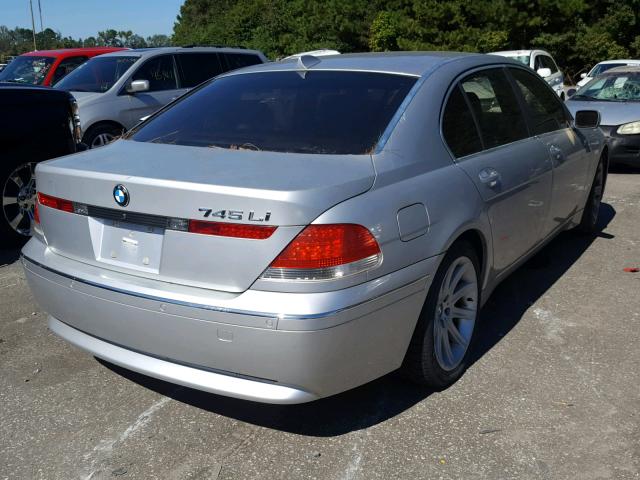 WBAGN63564DS51823 - 2004 BMW 745 LI SILVER photo 4