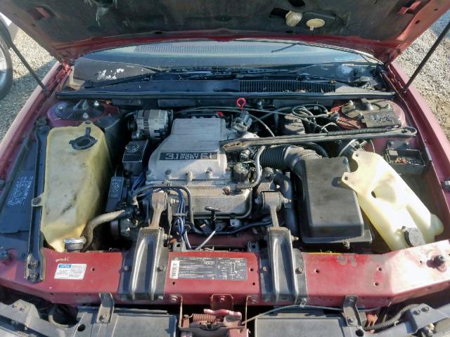 1G3WH54T4ND336383 - 1992 OLDSMOBILE CUTLASS SU BURGUNDY photo 7