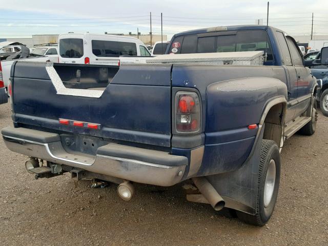 3B7MF33C32M274493 - 2002 DODGE RAM 3500 BLUE photo 4