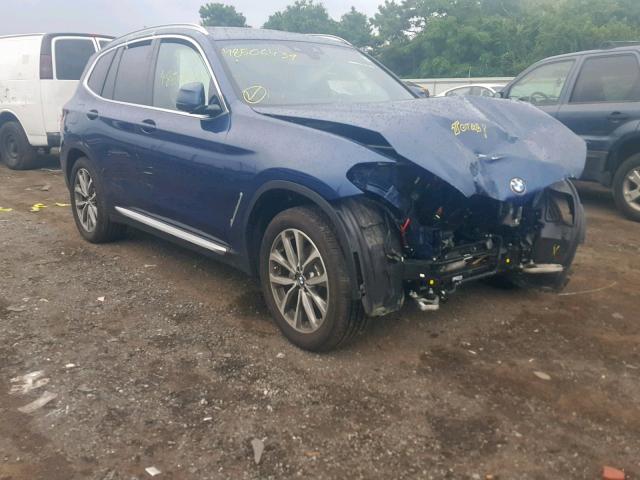 5UXTR9C51KLE13353 - 2019 BMW X3 XDRIVE3 BLUE photo 1