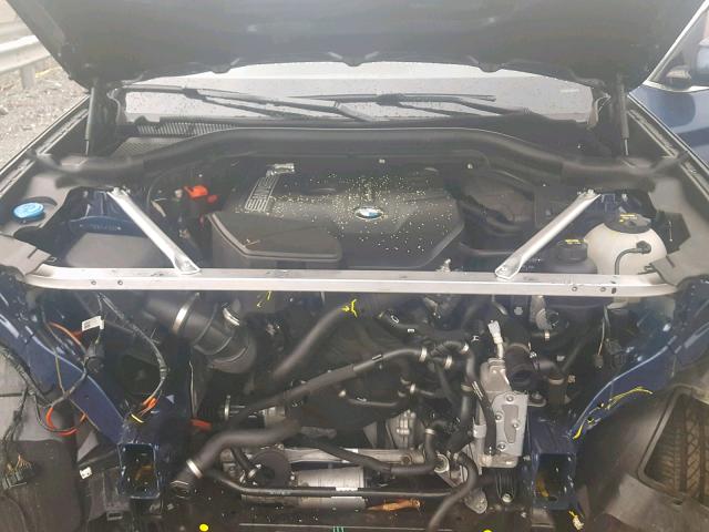 5UXTR9C51KLE13353 - 2019 BMW X3 XDRIVE3 BLUE photo 7