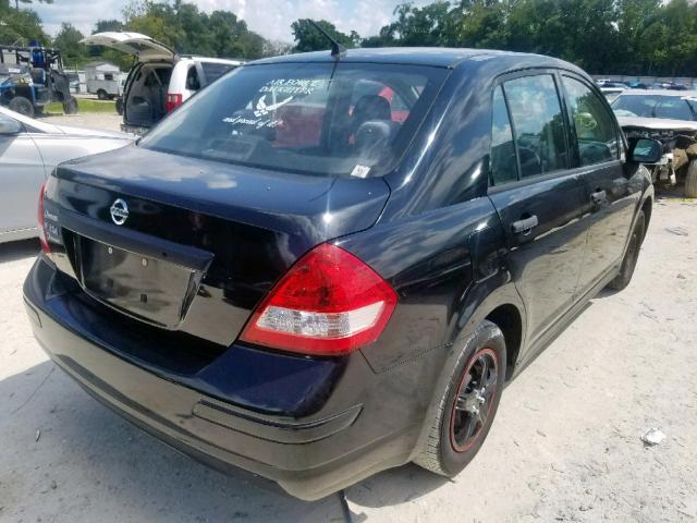 3N1CC11E29L455276 - 2009 NISSAN VERSA S BLACK photo 4