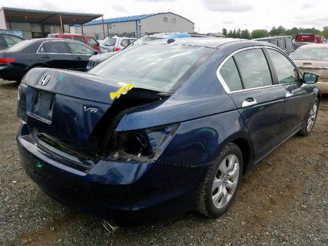 5KBCP3F81AB014226 - 2010 HONDA ACCORD EXL BLUE photo 4