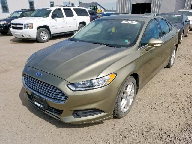 3FA6P0H71DR148662 - 2013 FORD FUSION SE GREEN photo 2