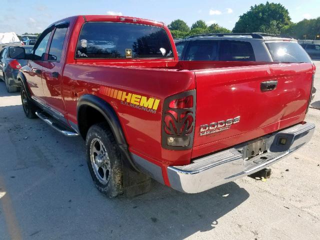 3D7KA28D93G838526 - 2003 DODGE RAM 2500 S წითელი ფოტო 3