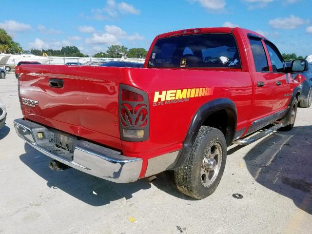 3D7KA28D93G838526 - 2003 DODGE RAM 2500 S წითელი ფოტო 4