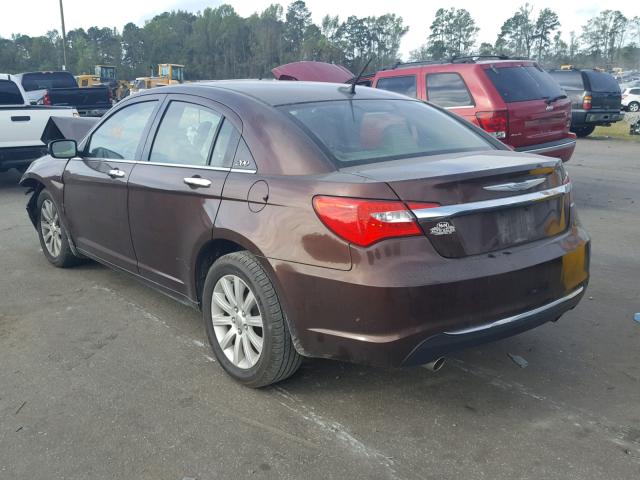 1C3CCBCG8DN555459 - 2013 CHRYSLER 200 LIMITE BROWN photo 3