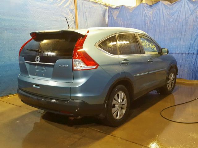 5J6RM4H72DL035951 - 2013 HONDA CR-V EXL BLUE photo 4