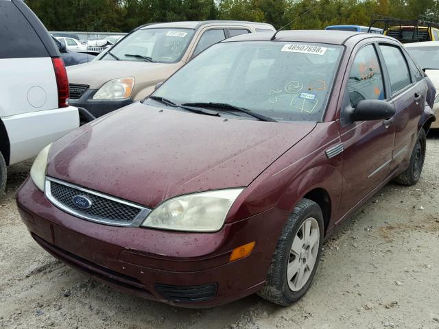 1FAFP34N17W191700 - 2007 FORD FOCUS ZX4 MAROON photo 2