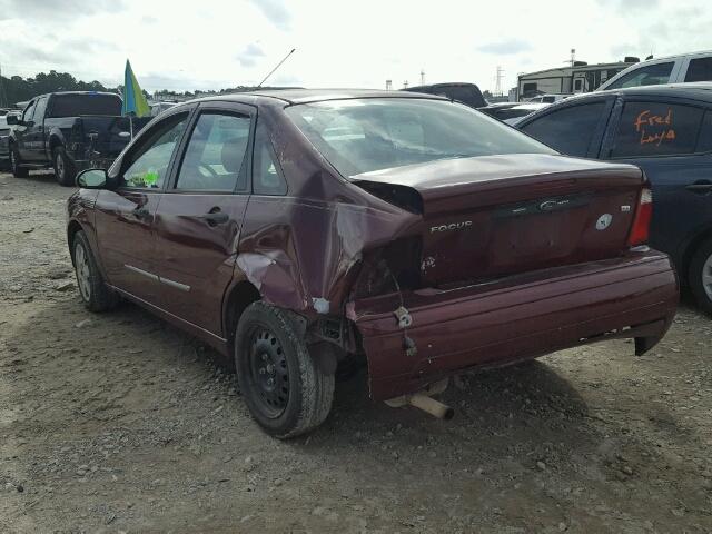 1FAFP34N17W191700 - 2007 FORD FOCUS ZX4 MAROON photo 3