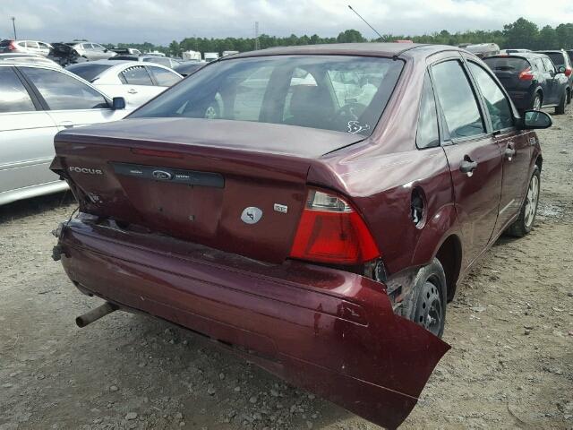 1FAFP34N17W191700 - 2007 FORD FOCUS ZX4 MAROON photo 4