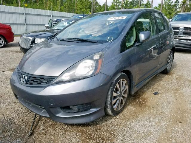 JHMGE8H53DC060937 - 2013 HONDA FIT SPORT GRAY photo 2