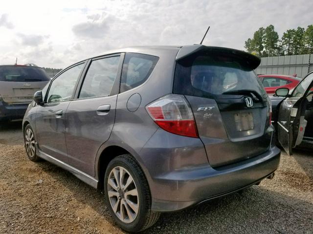 JHMGE8H53DC060937 - 2013 HONDA FIT SPORT GRAY photo 3