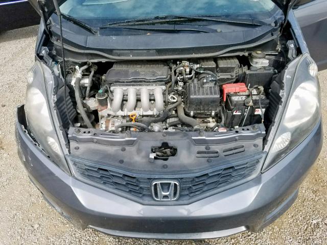 JHMGE8H53DC060937 - 2013 HONDA FIT SPORT GRAY photo 7