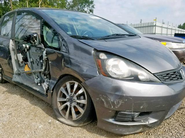 JHMGE8H53DC060937 - 2013 HONDA FIT SPORT GRAY photo 9